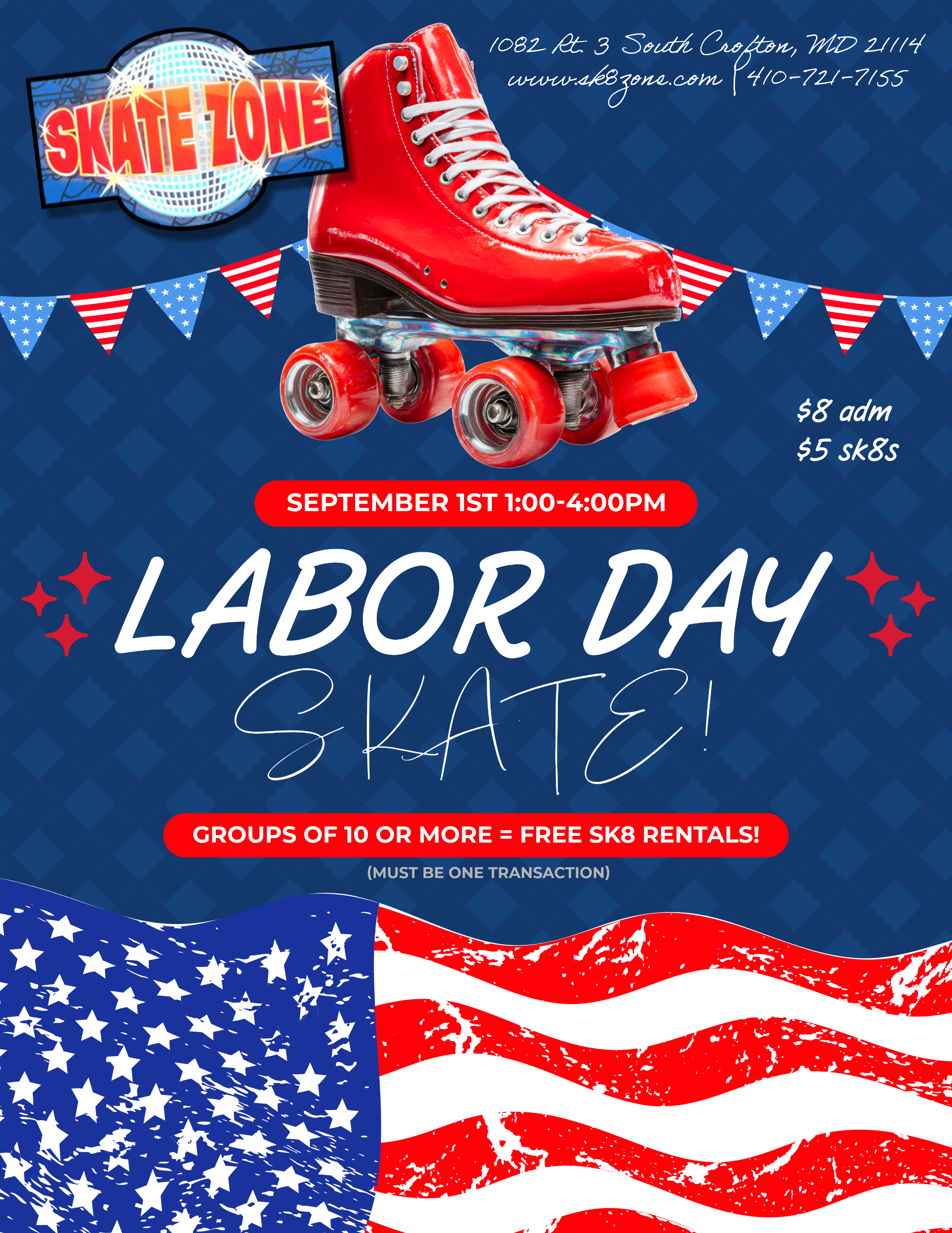 Labor Day Skate 2025 Flyer